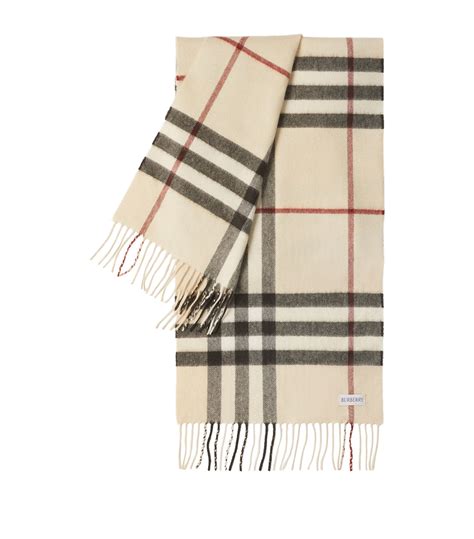 burberry check classic icon cashmere scarf|burberry cashmere check scarf beige.